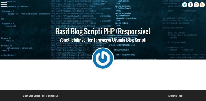Basit Blog Scripti PHP (Responsive)
