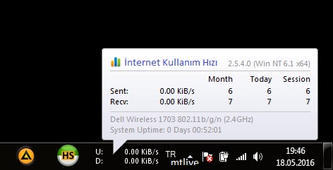 Aktif İnternet Kullanım Hızınızı Takip Edin